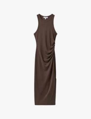 Lola racer-back body-con jersey midi dress by REISS