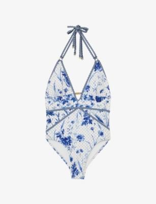 Lucia Printed Swimsuit by REISS