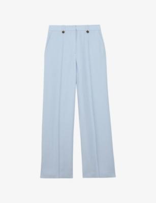 Magda Wide-Leg Woven Suit Trousers by REISS