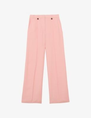 Magda Wide-Leg Woven Suit Trousers by REISS