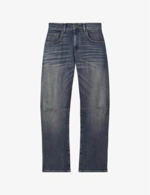 Mahni barrel-leg mid-rise denim jeans by REISS