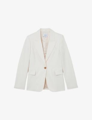 Malin Peak-Lapel Single-Breasted Woven Blazer by REISS