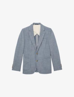 Manci Single-Breasted Woven Blazer by REISS