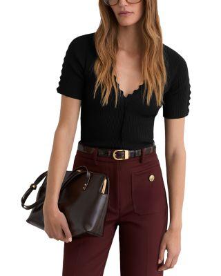 Marcy Scalloped Edge Top by REISS