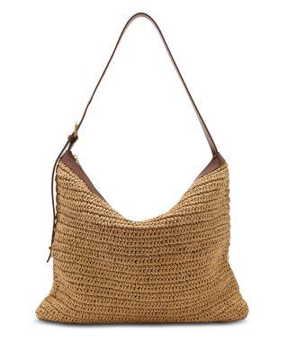 Margot Raffia Effect Shoulder Bag by REISS
