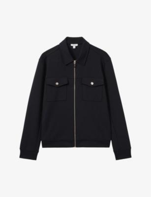 Medina double-knit stretch-jersey jacket by REISS