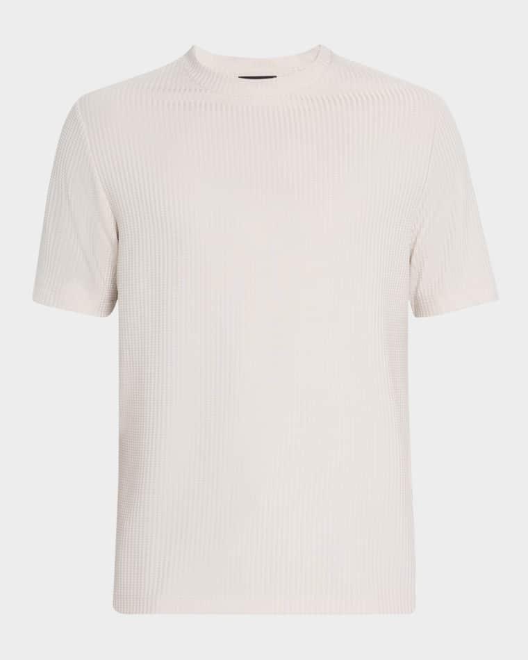 Men's Argon Stripe Textured Crewneck T-Shirt by REISS Men's Argon Stripe Textured Crewneck T-Shirt by REISS