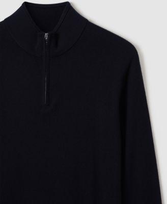 Men's Blackhall Merino Wool Half-Zip Funnel Neck Sweater by REISS