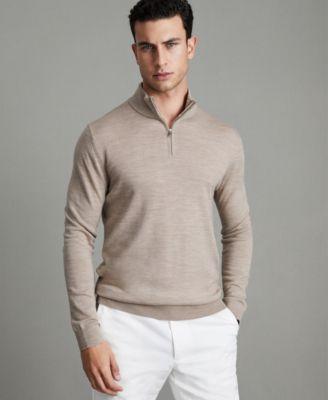 Men's Blackhall Merino Wool Half-Zip Funnel Neck Sweater by REISS