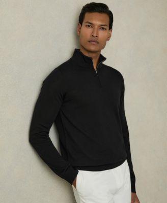 Men's Blackhall Merino Wool Half-Zip Funnel Neck Sweater by REISS