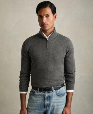 Men's Blackhall Merino Wool Half-Zip Funnel Neck Sweater by REISS