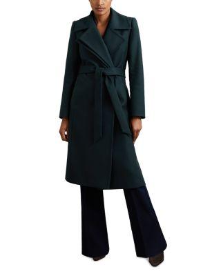 Mid Length Belted Coat by REISS
