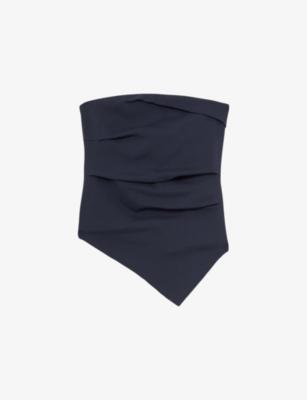 Millie Ruched Stretch-Woven Bandeau Top by REISS