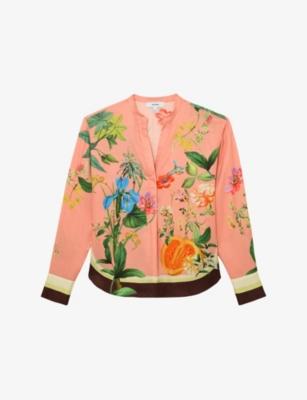 Milos Tropical-Print Woven Shirt by REISS