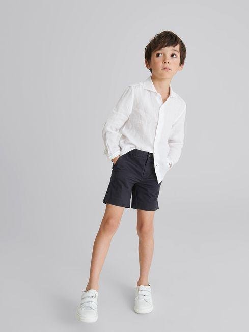 Navy Wicket Junior Casual Chino Shorts by REISS