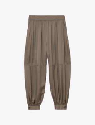 Neave Balloon-Leg Satin Harem Trousers by REISS