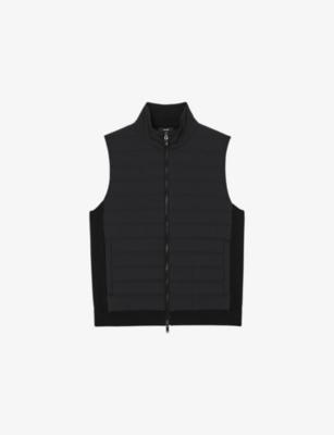 Newford Funnel-Neck Quilted Gilet by REISS