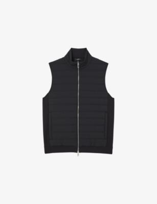 Newford Funnel-Neck Quilted Gilet by REISS