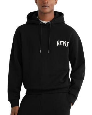 Newton Printed Cotton Hoodie by REISS
