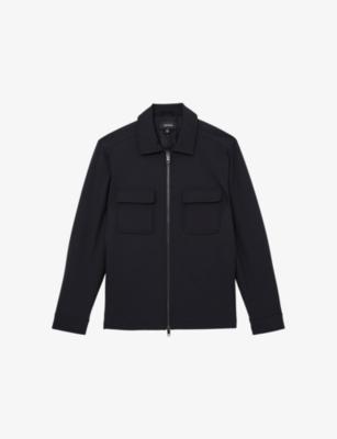 Oshei Zip-Front Quilted Overshirt by REISS