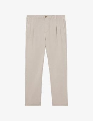 Pablo Side-Adjuster Cotton and Linen-Blend Trousers by REISS