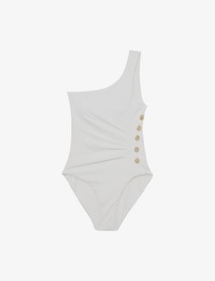 Palma One-Shoulder Swimsuit by REISS