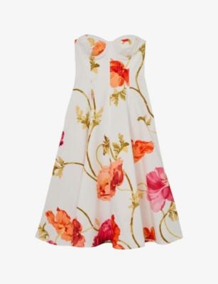 Penelope Floral-Print Cotton Midi Dress by REISS