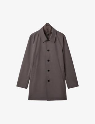 Perrin removable zip-neck insert woven mac coat by REISS Perrin removable zip-neck insert woven mac coat by REISS