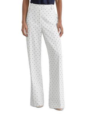 Petite Beatrix Polka Dot Wide Leg Pants by REISS