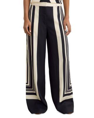 Petite Caris Wide Leg Printed Pants by REISS