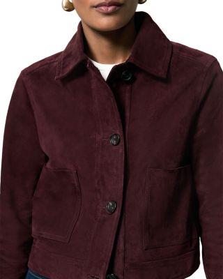 Petite Fitted Suede Jacket by REISS