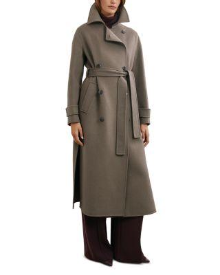 Petite Luna Long Blind Seam Coat by REISS