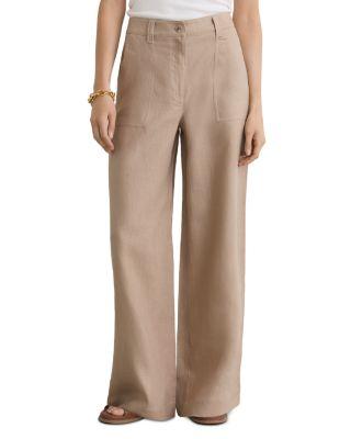 Petites Ashby Linen Pants by REISS