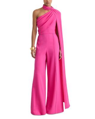 Petites Draped One Shoulder Jumpsuit by REISS