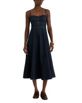 Petites Emma Denim Dress by REISS