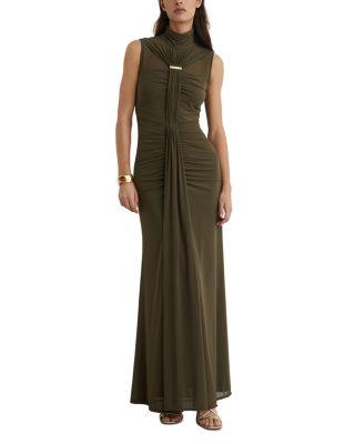 Petites Ruched Maxi Dress by REISS