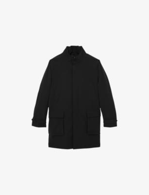 Player Hybrid Removable Funnel-Neck Woven Overcoat by REISS
