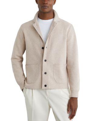 Plaza Long Sleeve Button Through Ribbed Cardigan by REISS