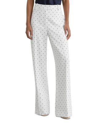 Polka Dot Wide Leg Pants by REISS