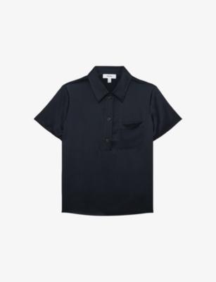 Polly Patch-Pocket Stretch-Woven Shirt by REISS