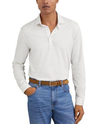Porofino Long Sleeved Jersey Half Button Polo Shirt by REISS