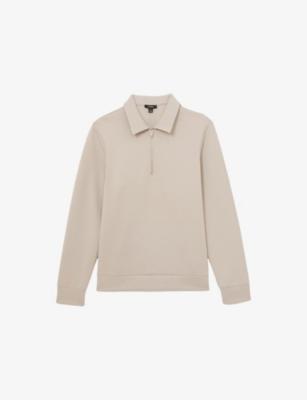 Prince Half-Zip Stretch-Jersey Polo by REISS