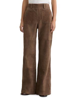 Priya Flare Leg Suede Pants by REISS