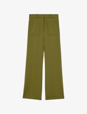 Priya Flared-Leg Polyester-Blend Trousers by REISS