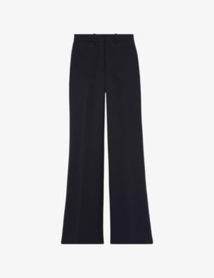 Priya Flared-Leg Woven Trousers by REISS