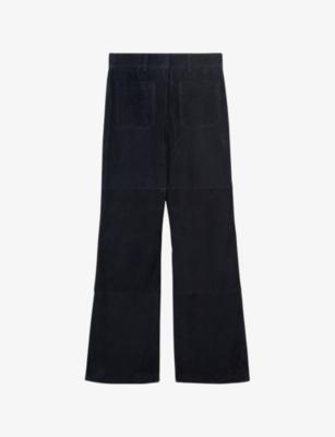 Priya Flared Suede Trousers by REISS