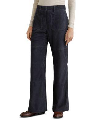 Priya High Rise Suede Pants by REISS
