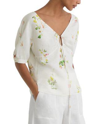 Qunicy Keyhole Top by REISS