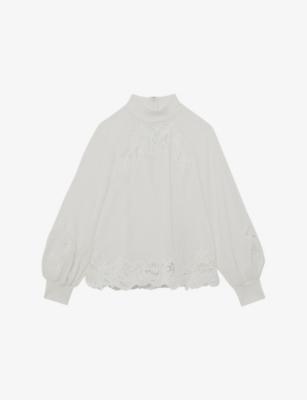Rae Broderie-Anglaise Woven Blouse by REISS