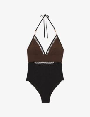 Ray Colour-Block Stretch-Woven Swimsuit by REISS